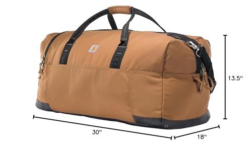 Carhartt Classic Duffels, Heavy-Duty Bag for Jobsite, Gym, & Travel, 120L, Carhartt Brown
