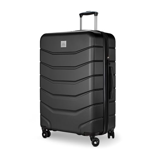 Skyway Luggage Silverton Hardside Collection – Lightweight Durable Suitcases with Wheels, Expandable Luggage for Travel Essentials with TSA Lock, 28-inch Large Checked, Black