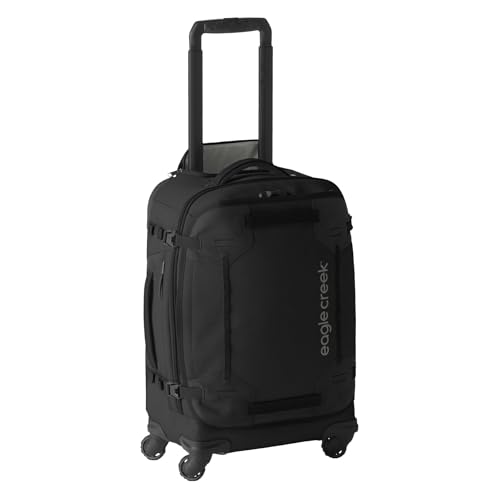 Eagle Creek Gear Warrior XE 4-Wheel Carry-On Luggage for Travel Essentials - Smooth Rolling Wheels - Lockable Zippers - Interior Laptop Sleeve - 22.75” - Black
