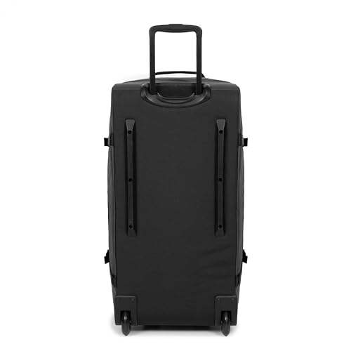 Eastpak Duffel Pack Wheel M – 60L Wheeled Duffel with Telescopic Handle, Convertible Backpack Straps, Weatherproof Finish & Gear Loops, Tarp Black