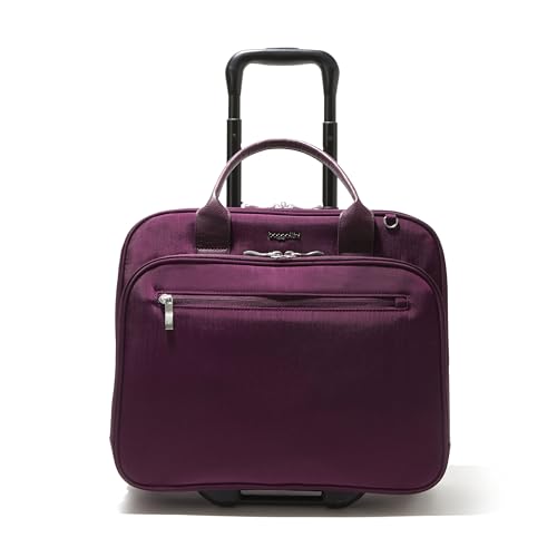 Baggallini 2 Wheel Tote Luggage - Lightweight Travel Weekender Carry-On