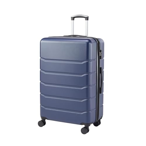 NEWBULIG 20 Inch Carry On Luggage, ABS Hard Shell Lightweight Rolling Expandable Suitcase with Double Spinner Wheels & TSA Lock, Travel Suitcase for Business Trips and Short Vacations, Blue