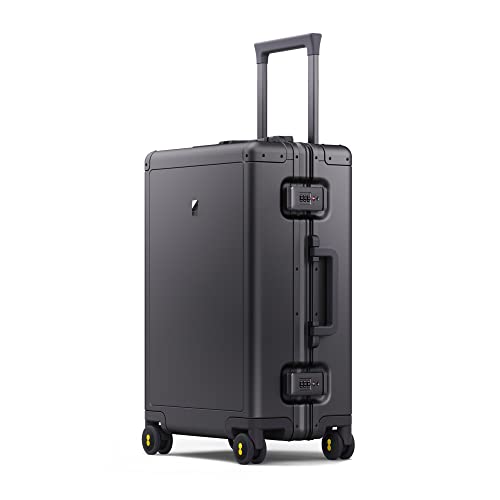 LEVEL8 Gibraltar Aluminum Carry on Luggage 20" Bundle with Laptop Backpack