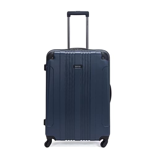 Kenneth Cole REACTION Out of Bounds Lightweight Hardshell 4-Wheel Spinner Luggage, Naval, 28-Inch Checked