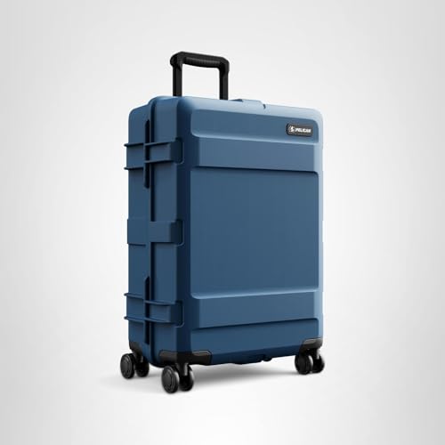 Pelican ATX Luggage Hard Case Luggage with Wheels - Waterproof Hardshell - Medium Size (25 Inch) Check-In Suitcase (Indigo)