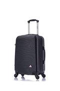 InUSA ROYAL Hardside Luggage with Ergonomic Handles | Spacious Travel Suitcase with Four Spinner Wheels and Studs | 20 Inch Hardside Carry-On Spinner Luggage | Black