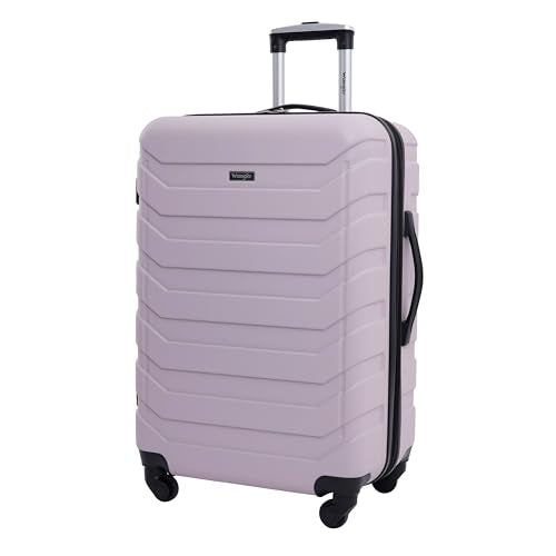 Wrangler 4 Piece Miami Luggage and Packing Cubes Set, Burnished Lilac