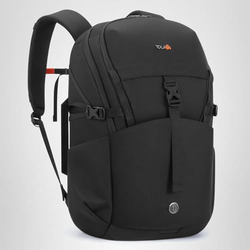 Tolaccea Daypack Backpacks Carry On 30L, Travel Backpack with Waterproof Zippers, Flight Approved Hand Luggage Casual Backpack for Men Women, Durable Bag for Work Business Hiking, Fits 15.6" Laptop