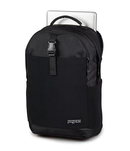 JanSport Journey Pack Backpack – Large Main Compartment, Dual Water Bottle Pockets, 15-inch Padded Laptop Compartment with Tricot Lined Sleeve, Black