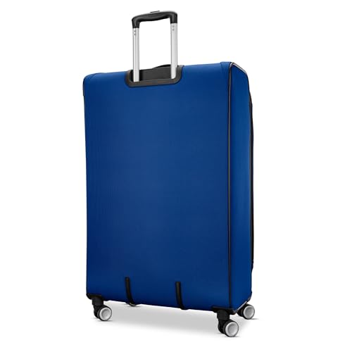 American Tourister 4 KIX 3.0 Checked-Large 28-Inch Spinner, Sapphire Blue