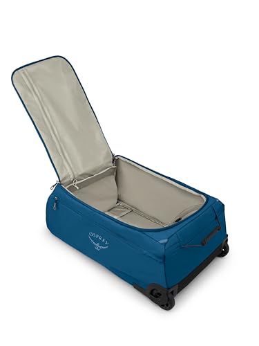 Osprey Daylite 85L Wheeled Collapsible Travel Duffel Bag - Lightweight Rolling Suitcase, Night Shift Blue