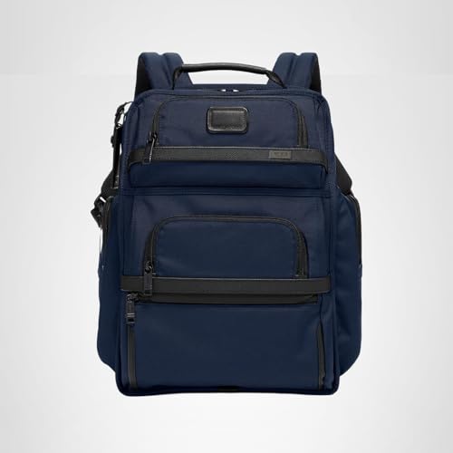 TUMI - Alpha Brief Pack - Men's and Women's Work and Travel Laptop Backpack with Padded Adjustable Strap - Fits Up to 15" Screen - Navy