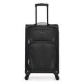 U.S. Traveler Aviron Bay Expandable Softside Luggage With Spinner Wheels, Black, Carry-on 23-Inch