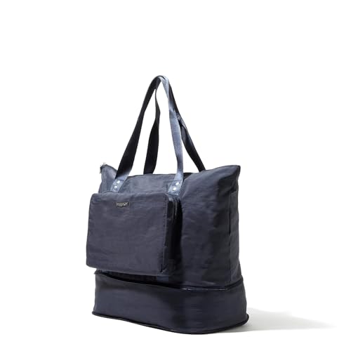 Baggallini Women's Carryall Expandable Packable Tote, French Navy