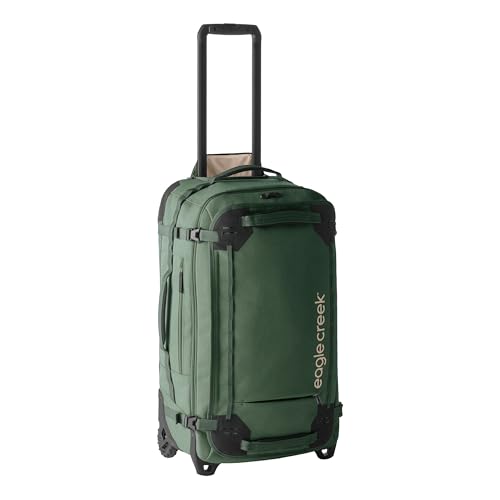 Eagle Creek Gear Warrior XE 2-Wheel Luggage to Keep Travel Items Organized - Smooth Rolling Wheels - Telescoping Handle - Padded Laptop Pocket - Jungle Green - 27”