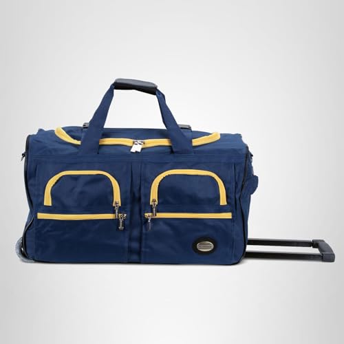 Rockland 40" Polyester Rolling Duffel Bag, Navy