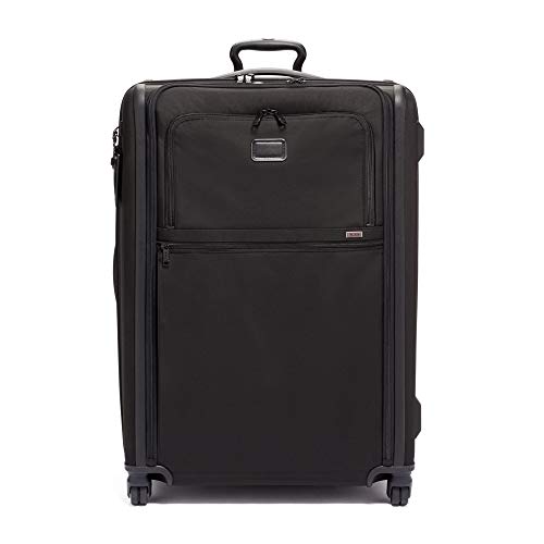 TUMI - Alpha X-Large Dual Access Expandable 4-Wheeled Checked Luggage - Zipper Expansion - Durable Ballistic Nylon - Extra Large Capacity Suitcase with TSA Lock - Dark Black