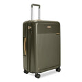 Briggs & Riley 30" Large Expandable Spinner - Checked Luggage for Travel, Suitcases with Wheels, Hardside Rolling Bag for Men & Women, Self-Repairing Zipper - Sympatico Collection, Olive
