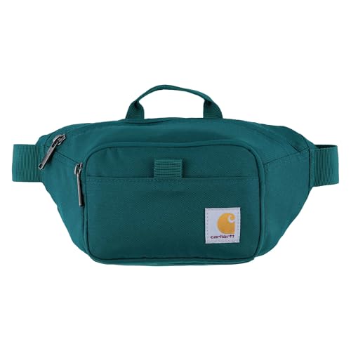 Carhartt Classic Adjustable Sling Bag, Durable, 600-Denier Water Resistant Hip Pack, Essential Waist Pack (Greenstone)