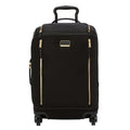 TUMI - Voyageur Leger 4 Wheeled Luggage - Women's Lightweight and Spacious, Sleek Silhouette, Durable Premium Suitcase - 21.8" International Expandable Carry-On, Black with Gold Hardware