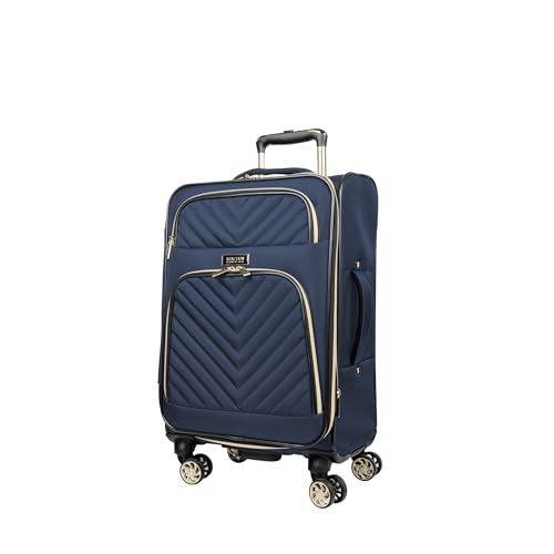 Kenneth Cole REACTION Chelsea Chevron Quilted Luggage, Navy, 20-Inch Carry On