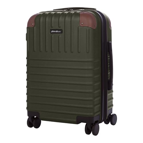 Eddie Bauer Strata Luggage | Hardside | Spinner Wheels | Expandable | Lightweight | Travel Essentials, Dark Forest, 22" (Carry-On)