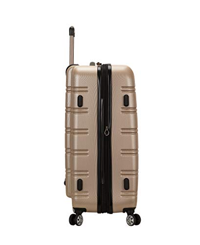 Rockland Melbourne Hardside 2 Piece Expandable Spinner Wheel Luggage Set, (20"/28"), Champagne