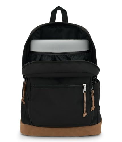 JanSport Right Pack Backpack - Durable Daypack with Padded 15" Laptop Sleeve, Spacious Main Compartment & Integrated Water Bottle Pocket - Black