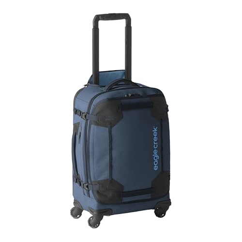 Eagle Creek Gear Warrior XE 4-Wheel Carry-On Luggage for Travel Essentials - Smooth Rolling Wheels - Lockable Zippers - Interior Laptop Sleeve - Black - 21.74