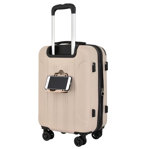 Travelers Club Chicago Plus Hardside Luggage, Mushroom, 3 Piece Set