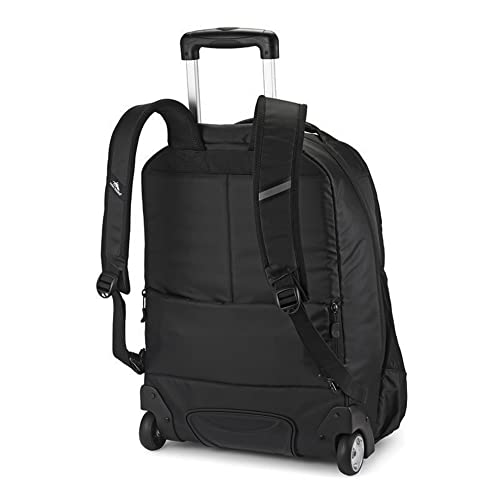 High Sierra Powerglide Pro Wheeled Backpack, Rolling Laptop Bag for Travel, Fits most 15.6” Laptops, 40L, Black