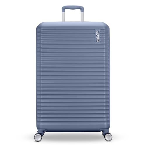 American Tourister Stratum 3.0 Large 28-Inch Spinner, Airline Approved, Durable Hardside Luggage, Expands 1.5", RightHeight™ Adjustable Handle, Elemental Blue