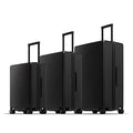 LEVEL8 Elegance Matte Luggage Set, 20 Inch Carry-on Luggage, 24&28 Large Suitcase Lightweight Hardside Suitcases with Wheels,Tsa Lock,3-Piece Set(20/24/28), Black