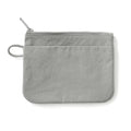 MUJI Wrinkled Nylon Small Flat Pouch Gray For Travel