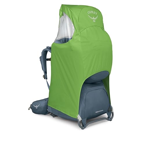 Osprey Poco Premium Child Carrier Backpack - Adjustable Travel Baby Seat with Sunshade - Hiking Carrier for Toddlers, Tidal Blue