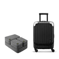 LEVEL8 Grace Expandable 20" Carry-On Luggage with 4 PC Organizer Packing Cubes - Black, Carry-On 20-Inch