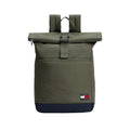 Tommy Jeans Mens Essential Daily Rolltop Backpack, Pewter Green