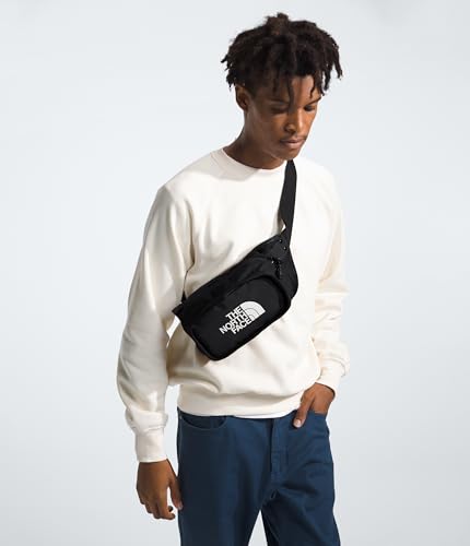 The North Face Explore Hip Fanny Pack | Crossbody Sling with Water Repellent Finish, 3 Liters, Adjustable Strap, TNF Black/TNF White-NPF, One Size