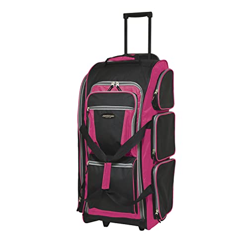 Travelers Club 30" Xpedition Rolling Duffel Bag, Hot Pink