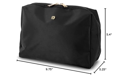 Samsonite Everyday Travel Bag - Polyester Body with Full Zip Around Opening - Spacious Main Compartment & 4 Interior Slip Pockets - Perfect For Everyday Essentials, Cosmetics, Toiletries, Tech - Black