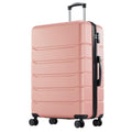 OLIXIS 28 Inch Luggage, Hardside Checked Suitcase with Spinner Wheels, Lightweight ABS Hard Shell Travel Luggage, TSA Approved Lock, Expandable Large Suitcase for Business & Travel–Pink