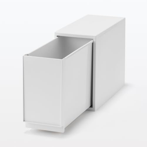 無印良品 MUJI 84425028 Recycled Polypropylene Storage Stocker, Extra Large, White Gray