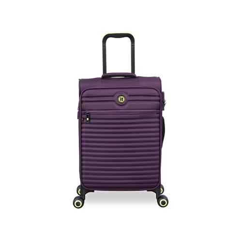 It Luggage Circulator 3 Piece Softside 8 Wheel Expandable Spinner Luggage Set, Italian Plum
