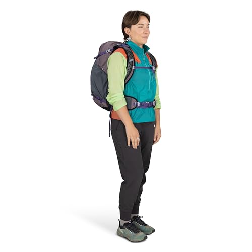 Osprey Hikelite 28L Durable Hiking Backpack - Travel Daypack with Rain Cover for Men and Women, Tungsten Yellow