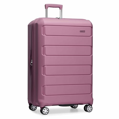 Traveler's Choice Pagosa Hardshell Expandable Luggage with Spinner Wheels, Mauve, 30-Inch Large