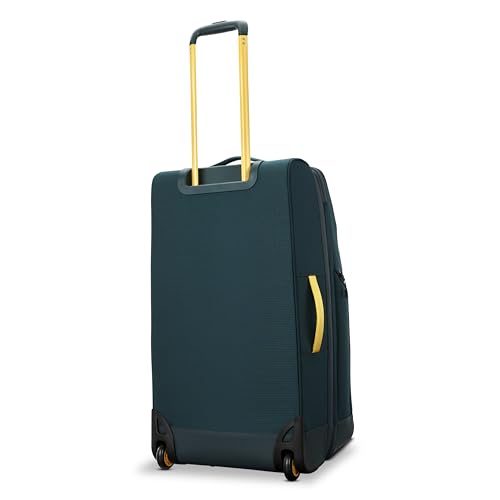 High Sierra Hi-Life 28-Inch Medium Wheeled Duffle - Features Smooth Rolling Wheels, WetPak Pockets, Stack-It Strap, Adjustable Handle, Fleece Pocket, Padded Laptop Sleeve, Expandable - Green/Yellow