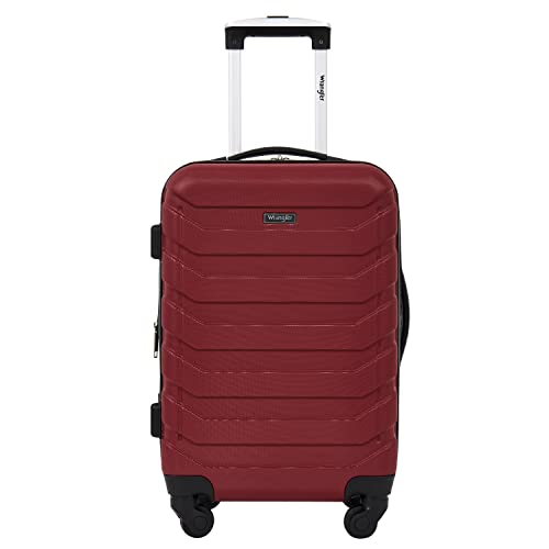 Wrangler 4 Piece Miami Luggage and Packing Cubes Set, Red