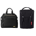 Skip Hop Diaper Bag Backpack: Mainframe Large Capacity Wide Open Structure with Changing Pad & Baby Breastmilk Cooler Insulated Bottle Bag, Grab & Go, Black