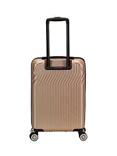 Rockland Pista Hardside 3 Piece Abs Non-Expandable Luggage Set, (20"/24"/28"), Champagne
