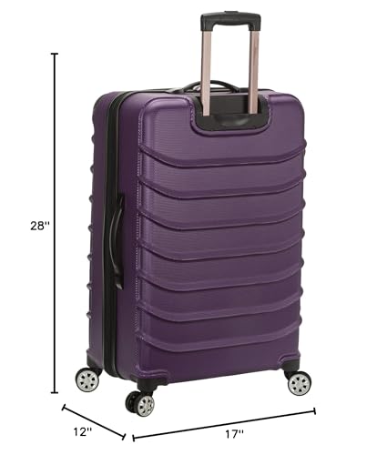 Rockland Speciale Hardside 2 Piece Expandable Spinner Luggage Set, (20"/28"), Purple